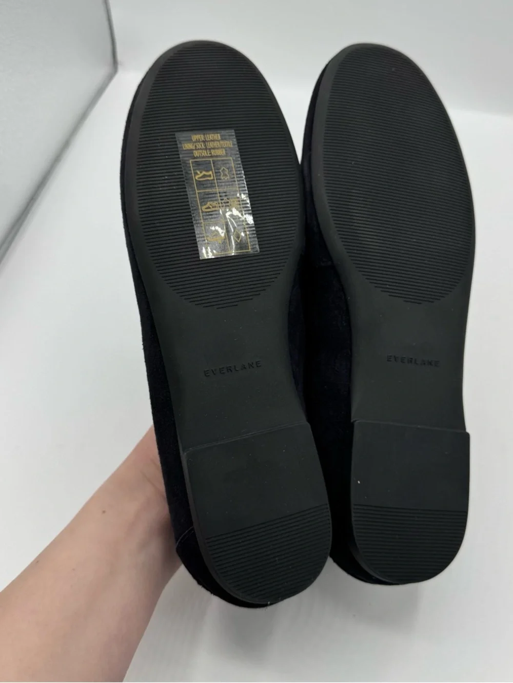 Everlane Suede Boat‎ Driving Shoe Black Leather Loafer Size 8.5 NEW minimalist